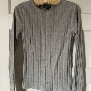 J. Crew Gray Pointelle Women's Top